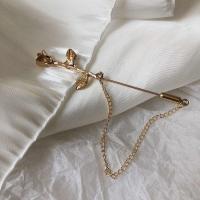 小王子的玫瑰花复古文艺玫瑰花胸针别针西装配饰长插针链条胸针女 带链条