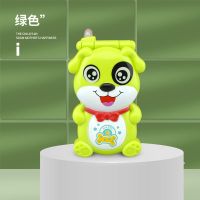 儿童手机玩具翻盖一岁宝宝益智早教音乐1宝宝可咬仿真电话0岁女孩 小狗翻盖手机-绿[自备电池]