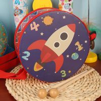 可调背带儿童乐器敲鼓打鼓玩具手拍腰鼓鼓小鼓宝宝音乐敲鼓 火箭15cm