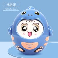 不倒翁玩具 宝宝0到1岁婴儿六七个月大号不到翁儿童6-7-8-9可咬 恐龙不倒翁[蓝]