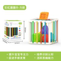 栢吉熊婴儿益智魔方彩虹塞塞乐形状认知宝宝0-3岁1岁早教启蒙玩具 彩虹塞塞乐[方款]