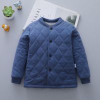 宝宝冬季棉袄加厚婴儿单件棉衣上衣纯棉小童夹棉衣服秋冬装0-1岁 19-03蓝色 73