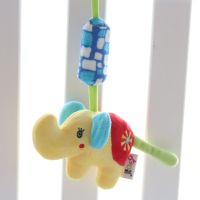 安抚巾床挂车挂婴儿可入口玩偶新生儿0-1岁宝宝毛绒啃咬安抚玩具[10月30日发完] 小象风铃款