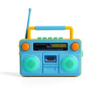 宝宝音乐收音机儿童故事机早教8益智1岁0-6个月一六婴儿玩具3礼物 复古录音机-蓝色