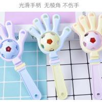 拍拍手摇铃拨浪鼓玩具儿童益智安抚铃铛玩具手持铃铛拍手玩具婴儿 拍手摇铃1个(颜色随机)