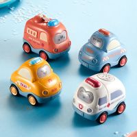儿童回力车男孩玩具宝宝惯性声光小汽车1岁2-3女孩婴儿迷你模型车 [4只装]城市灯光小车