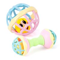 0-1岁婴儿玩具牙胶手摇铃3-6-12个月8益智男女孩早教新生幼儿宝宝 颜色随机 摇铃球+杠铃