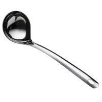 304不锈钢汤勺漏勺厨房加厚加深长柄汤漏勺家用盛粥火锅漏汤勺子 火锅勺(201不锈钢)