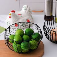 创意母鸡收纳篮子 家用鸡蛋篮框子可提手水果篮子 储物篮厨房用品 网状篮