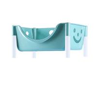 家用置物架落地多层可移动玩具收纳筐零食书本储物架厨房整理推车 1层收纳架[颜色随机无滑轮]