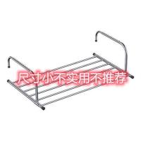 伸缩不锈钢窗外晾衣架阳台护栏晒鞋架多功能置物架神器室外晾衣架 不锈钢固定款[42CM]可折叠