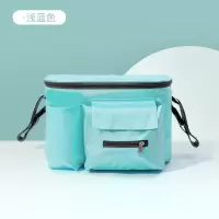 婴儿车挂包宝宝手推车挂钩多功能童车收纳储物袋bb车伞车置物篮架 浅蓝色