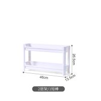 厨房缝隙置物架落地卫生间窄缝可移动多层带滑轮夹缝收纳架子神器 二层短款