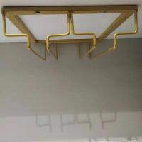 红酒杯架倒挂家用红酒架酒柜摆件高脚杯架欧式创意葡萄酒杯架悬挂 金色2槽长20CM*宽22.5Cm