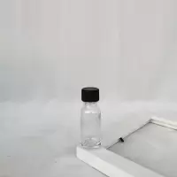 透明小口试剂瓶玻璃瓶太阳水瓶精油瓶蓝色避光药瓶口服液密封罐子 透明15毫升 2个