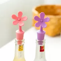 红酒塞家用可爱创意瓶塞硅胶密封啤酒酱油瓶盖玻璃瓶葡萄酒软塞子 通用型硅胶瓶盖[随机色2个装]