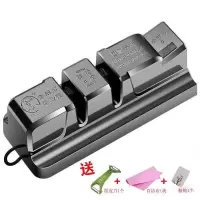 陈百万磨刀神器家用金刚石磨刀器菜刀磨刀石工具厨房磨剪子开刃 [枪黑色 ]送削皮刀+粘钩+百洁布