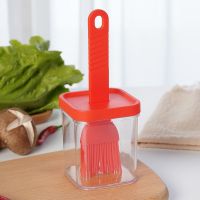 日式耐高温油刷酱料瓶烙饼抹油硅胶刷子带瓶食品级烘焙料理烧烤刷 1个红色-耐高温