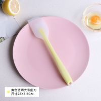 一体式硅胶刮刀家用耐高温烘焙工具雪花酥牛轧糖蛋糕奶油搅拌刀 老款小号刮刀-颜色随机不指定