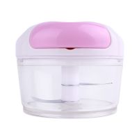 保邮 拉蒜神器蒜泥捣蒜器手动大蒜搅碎机拉蒜打蒜泥器切蒜绞蒜器 拉蒜多功能粉白色 一个装