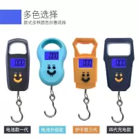 家用充电手提电子秤 便携式弹簧秤50kg高精度小型快递称 拉力挂钩 手提称没电池