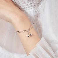 不掉色S999纯银手链女千足银转运珠银手链手镯女新款生日礼物 小铃铛手链