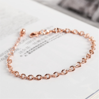 日式轻奢满天星手链女时尚钛钢玫瑰金ins小众设计韩版简约闺蜜链 厚款玫瑰金手链