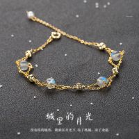 天然绿幽灵水晶招财幸运转运珠手链女手串ins小众设计冷淡风礼物 恶魔之眼月光石手链