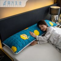 南方生活防水夹棉长枕套长款双人枕套1.2/1.5/1.8m米枕头套枕芯套 柠檬 48x120cm[夹棉长枕套]
