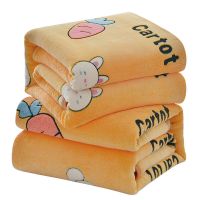 铺盖两用法兰绒毛毯盖毯单双人毛毯冬季学生宿舍保暖毯速暖毯床单 萌兔公园 70x100cm[儿童毯]