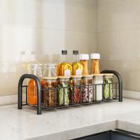 厨房置物架落地多层收纳书架零食宿舍移动小推车卧室储物收纳神器 单层-黑色无轮