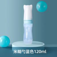 婴儿米糊勺子奶瓶新生喂奶硅胶软勺宝宝碗勺套装辅食工具米粉神器 米糊勺蓝色