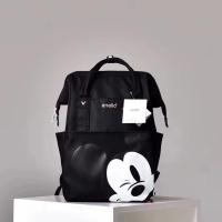 迪士尼米奇离家出走双肩包男女学生书包大容量旅行包 黑色