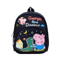 小猪佩奇书包幼儿园2-6岁儿童佩琪乔治卡通包双肩背包男女小书包 2到3岁特价小猪蓝色