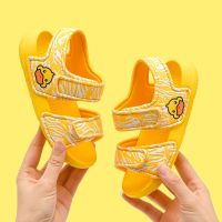 G.DUCK小黄鸭儿童小凉鞋防水塑胶速干幼儿园宝宝男女童沙滩鞋 2125迷彩黄 30码内长19cm