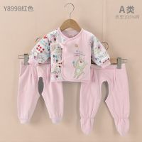 新生儿宝宝秋冬季外套男女童棉服袄子外套婴儿加厚棉衣小孩衣服 海螺红 Y8998红色 52 建议新生儿