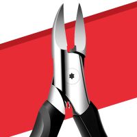 德国甲沟专用指甲剪刀炎灰厚脚趾甲剪高档修脚神器鹰嘴嵌甲钳套装 [经典黑]鹰嘴甲沟钳