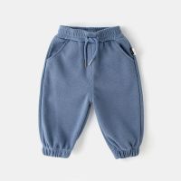 嘟嘟家宝宝裤子春秋男童长裤0-5岁春装运动裤洋气婴儿童裤潮 蓝 110