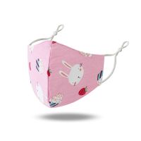 儿童口罩防尘透气小孩宝宝印花3-12岁纯棉秋冬天防寒保暖可水洗 粉色兔子