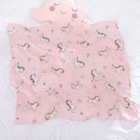 凉感夏季宝宝竹纤维婴儿盖毯儿童毛巾被子夏凉被宝宝浴巾 单层超薄纯棉110*120粉色