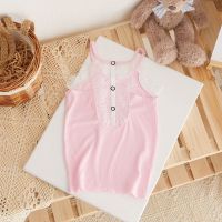女童纯棉吊带可爱百搭夏季夏装新款婴幼儿夏款衣服凉快舒适小上衣 粉色 80码/参考身高60-70cm