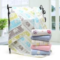 儿童浴巾纯棉纱布新生用品婴儿洗澡巾盖毯包被超柔吸水四季款被子 6层60*80cm特价随机