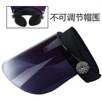 遮雨帽女士骑电动车防雨防风帽骑车挡雨帽防护全脸护目男透明面罩 不可调节-遮阳镜片-黑色