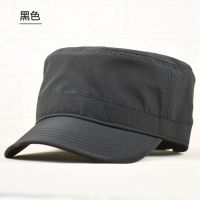 军帽男防水速干面料平顶帽遮阳防晒固定码户外流行军旅风尚潮流 黑色 M 58 CM