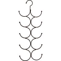 新品多功能挂钩挂围巾架子家用领结帽子收纳神器丝巾圈环领带架[11月29日发完] 10环黑色