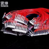 导线纯铜U形插 鳄鱼夹 两头香 物理实验室电学电路连接线教学仪器 10根 小U型插