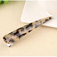 气质豹纹尖嘴夹小号牛角夹韩国鸭嘴夹少女发夹刘海边夹一字夹头饰 豹纹
