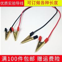 双头纯铜鳄鱼夹带线导线学生用物理实验连接线电学电路测试线40cm 导线 10根