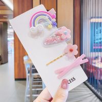 韩版儿童简约批发发夹头饰网红小女孩不伤发刘海夹发卡子公主头饰 1#果冻色彩虹