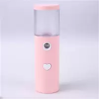 纳米喷雾补水仪脸部冷喷加湿器美容仪器手持家用小型便携式喷雾器 少女粉 爱心豪华款[可喷矿泉水牛奶酒精]